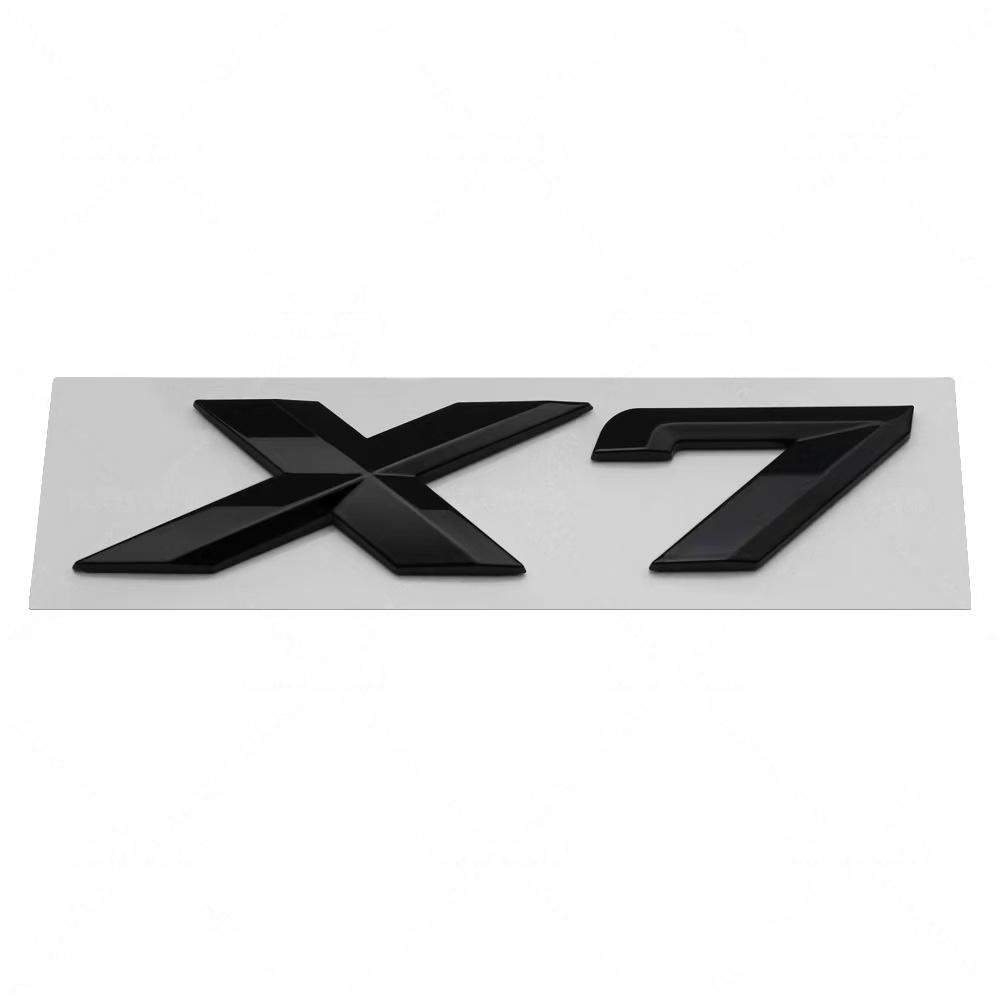 3D ABS GT X1~X7 Letter Badge Sticker Rear Trunk emblem Decal High-Quality Automotive Exterior Accessories