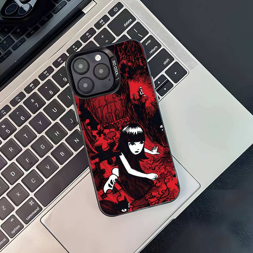 E-Emily The Strange Phone Case For iPhone 17,16,15,14,13,12,11,Pro,XS,Max,Plus,Mini,SE4,E Black Matte Shockproof Cover
