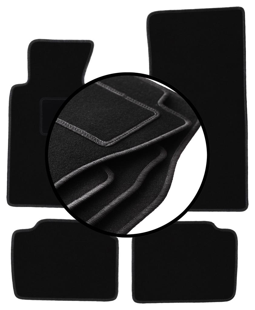 Set of velour floor mats for: BMW 5 E34 sedan, station wagon, Touring (1988-1994)