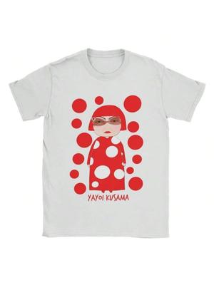 2025 léto Nové tričko Yayoi Kusama Bavlněné oblečení Jedinečné krátký rukáv Kulatý výstřih Trička Příjezd Tričko