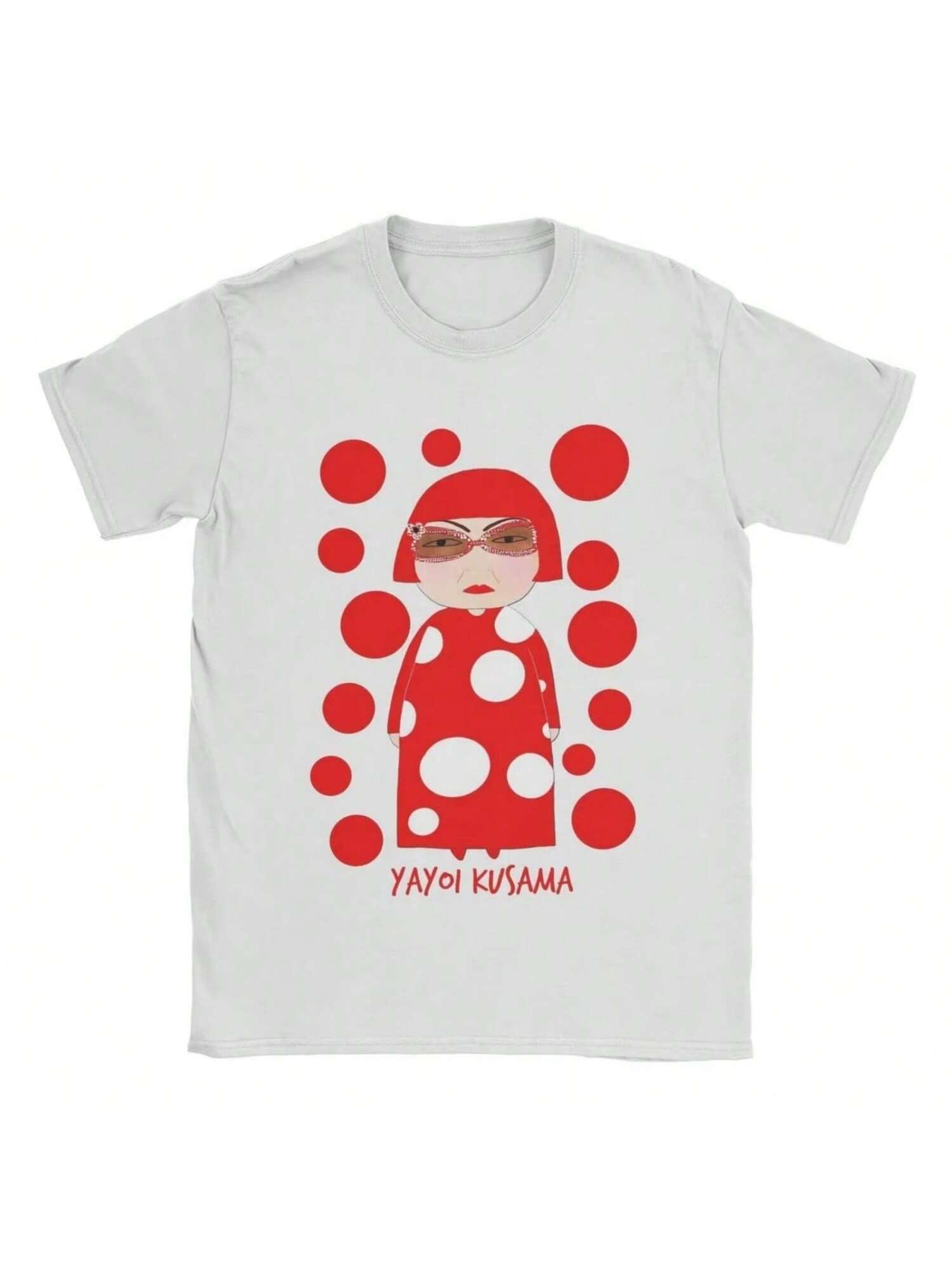 2025summer New Yayoi Kusama T Shirt Cotton Clothing Unique Short Sleeve Crew Neck Tees Arrival T-Shirt S разноцветный