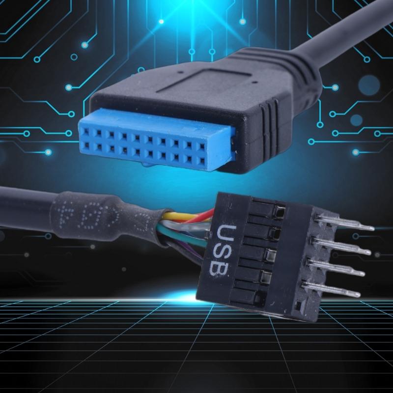 20Pin To 9Pin USB3.0 To 2.0 Conversion Cable Connectors Mainboard Cable 20Pin To 9Pin USB2.0 Male Mainboard Cable