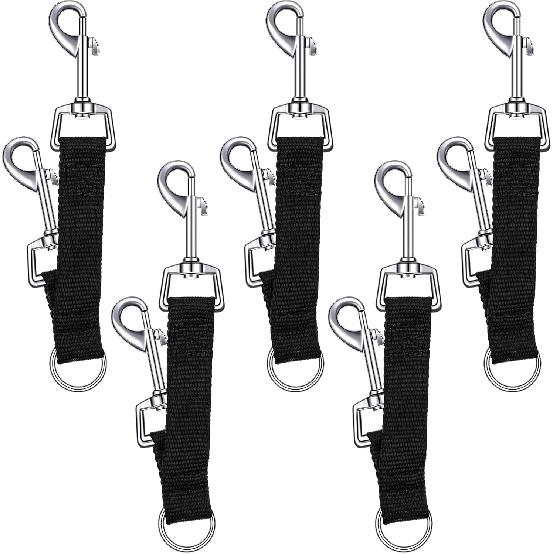 5 Pcs Braided Poly Collar Backup Dog Collar Clip Double Ended Nylon Dog Connector Strap Collar Backup Clip Safety Clip for Dog Harness Large Medium