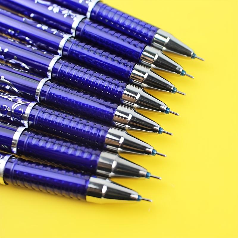 12-Pack Erasable Gel Pens, 0.5mm Blue with Refillable Ink, Magic Erasable Gel Pens with Full Barrel Tip, Heat-Erasable