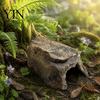 Snake Hiding Spot Reptile Hide Cave, Realistic Rock Look Resin Toad House, Humid Stable Cave Shelter for Frogs, Small Reptiles, Indoor Terrarium,