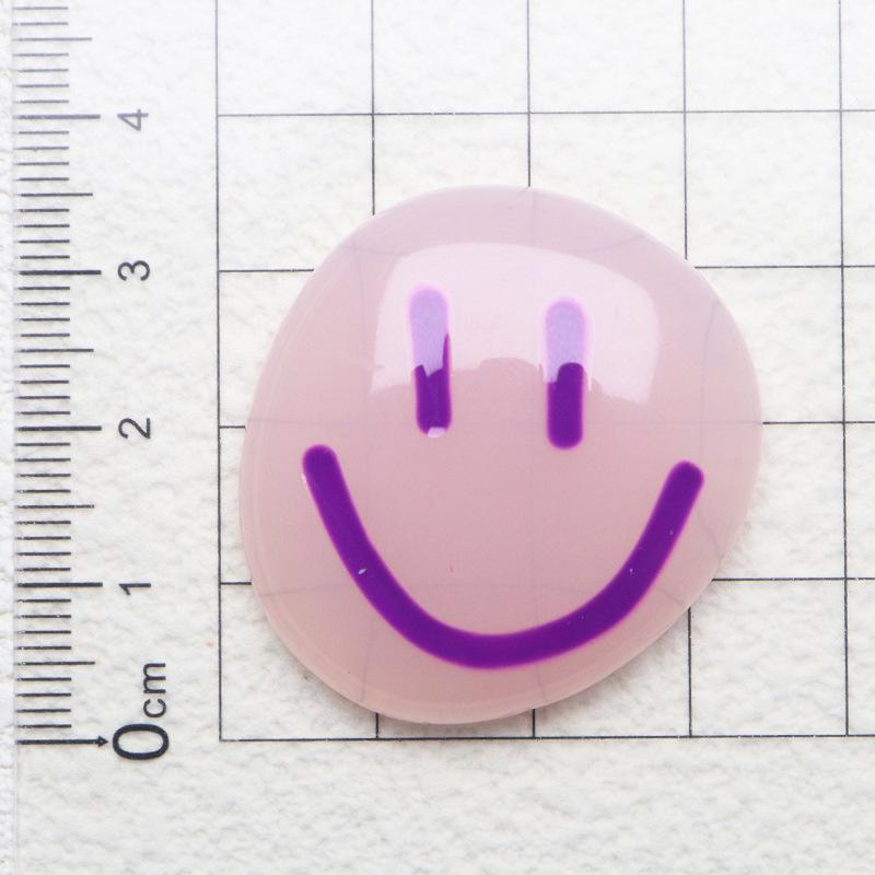 Ice Transparent Round Smiley Face DIY Accessories for Phone Cases, Hairpins & Magnets