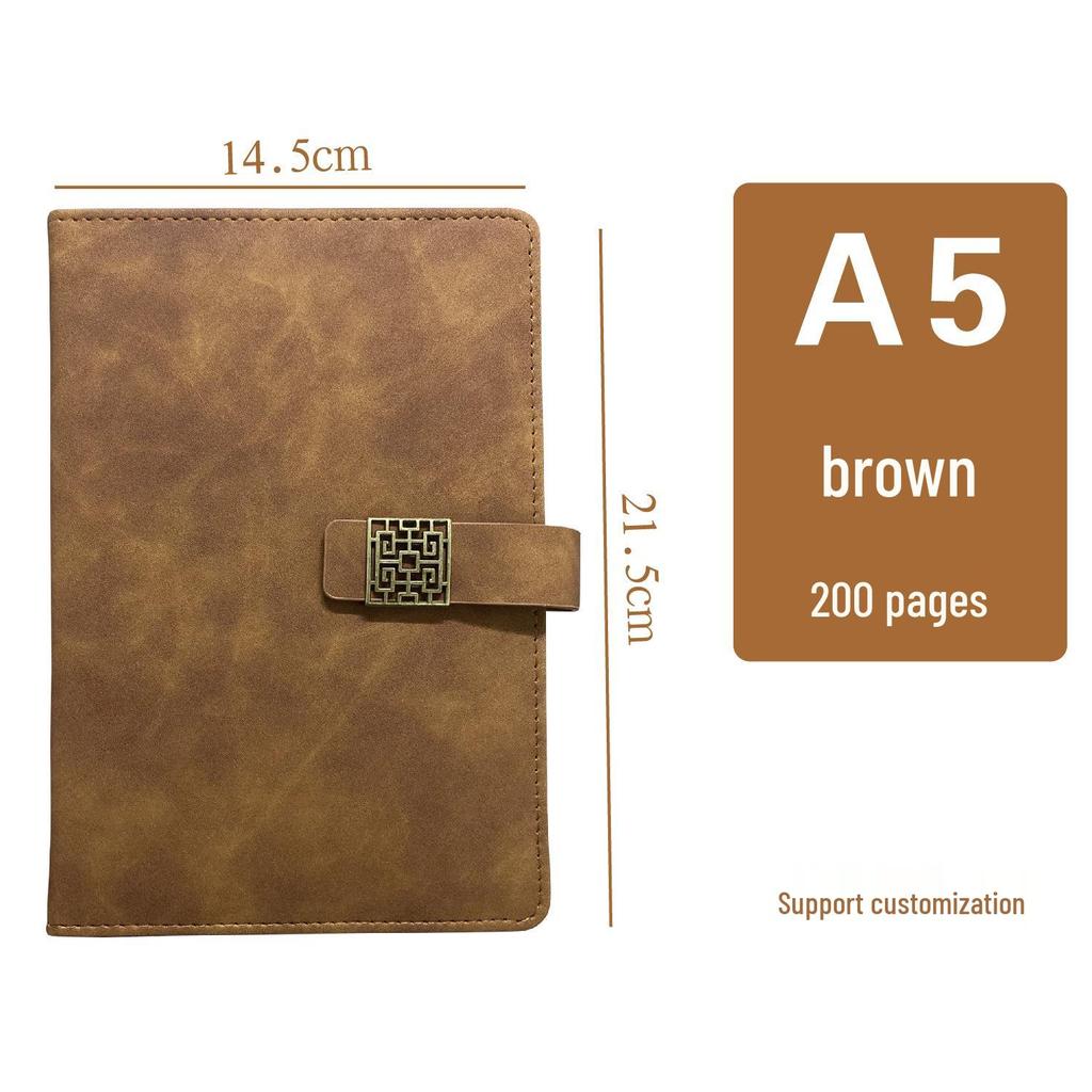 Korean Style Leather Cover Creative Diary Notebooks - Set of 5