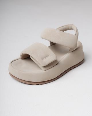 SUNY LIANA 8501 36 Platform Sandals, Light Beige Nubuck