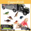Exciting Dinosaur Truck Carry Case Transporter Dino Figures Playset For Kids Xmas Gift