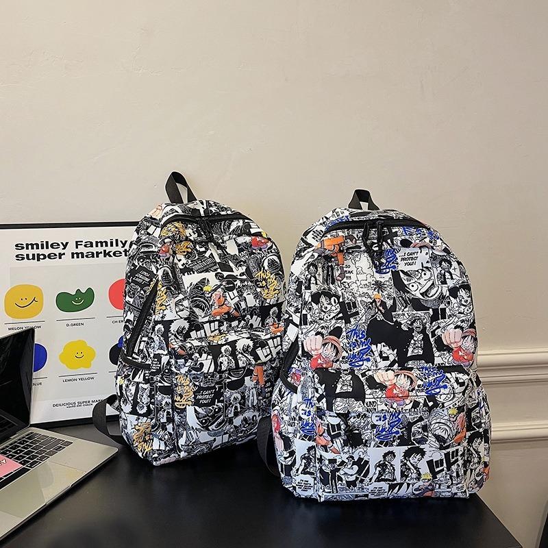 Student Personalized Graffiti Simple Campus Backpack New I Schoolbag Large Capacity Casual Backpack