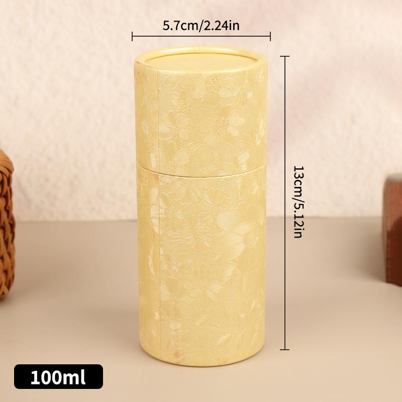 Universal Cylindrical Gift Box - 1Pcs Kraft Paper Container for Essential Oil Bottles & Tea - Eco-Friendly Packaging Solution