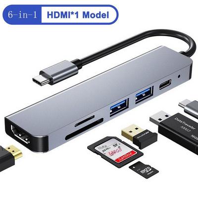 USB-C 6-in-1 Erweiterungsdock für Huawei und MacBook Notebooks - Multifunktionskonverter