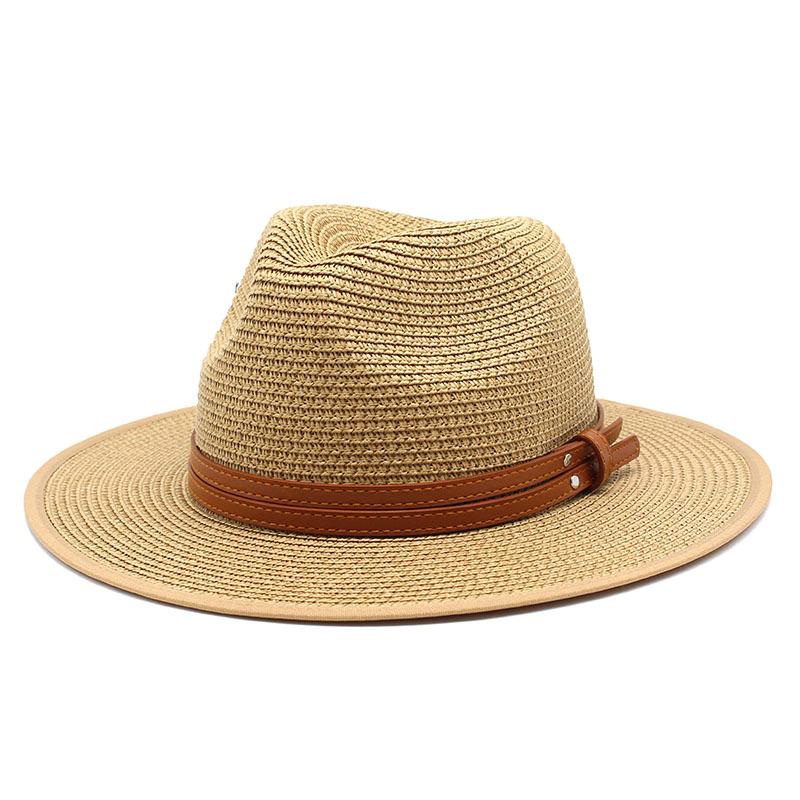 Self-Produced Panama Straw Hat Men'S And Women'S Summer Hat White Straw Visor