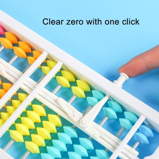 Kinder Abakus Spielzeug mit Reset-Taste 13 Spalten Vorschule Mathematik Zählen Lernen