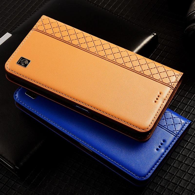 Nappa Genuine Leather Case for Realme 7 8 7i 8i 8s 9 9i Pro Plus Magnetic Flip Cover Wallet Phone Cases