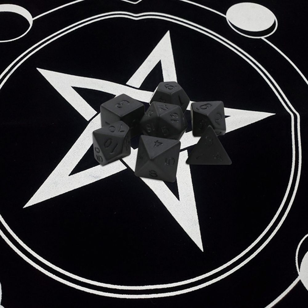 Party Game Toys Personality Black RPG Dice Set Educational Toy Polyhedral Dice Number Dices Kit