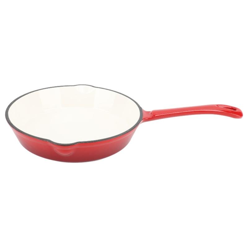 Enameled Frying Pan Cast Iron Skillet Nonstick Kitchen Fry Pan Grill Cookware For Camping Cooking Grilling