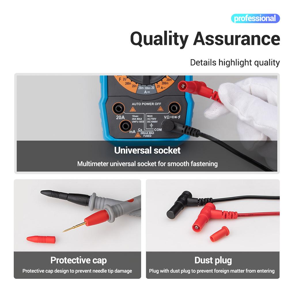 Upgraded Multimeter Test Lead Electrical Multitester Leads Automotive Multimeter Probe Electronic Test Lead Silicone