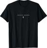 Jezus Zbawia Krzyż Subtelny Chrześcijański Minimalistyczny Religijny T-shirt Wiary