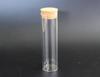 Glass Square Long Cylindrical Pot M with Cork, Cork Stopper Glass Bottles (6 Pieces)