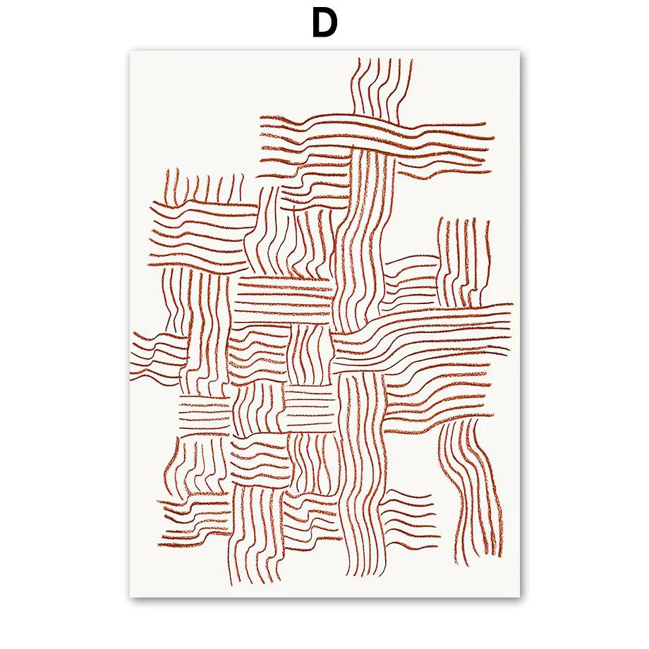 

Абстрактные полосы, линии, кривые, девушка, геометрические скандинавские постеры, узоры, настенное искусство, картины на холсте и принты, декор гостиной 21x30cm No Framed