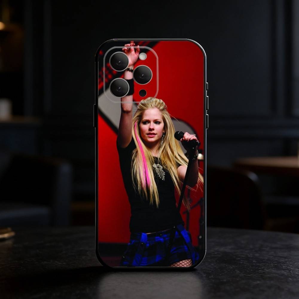 Star Singer Avril Lavigne Phone Case Silicone black Soft For IPhone 17,16,15,14,13,12,11,SE,Plus Pro Max