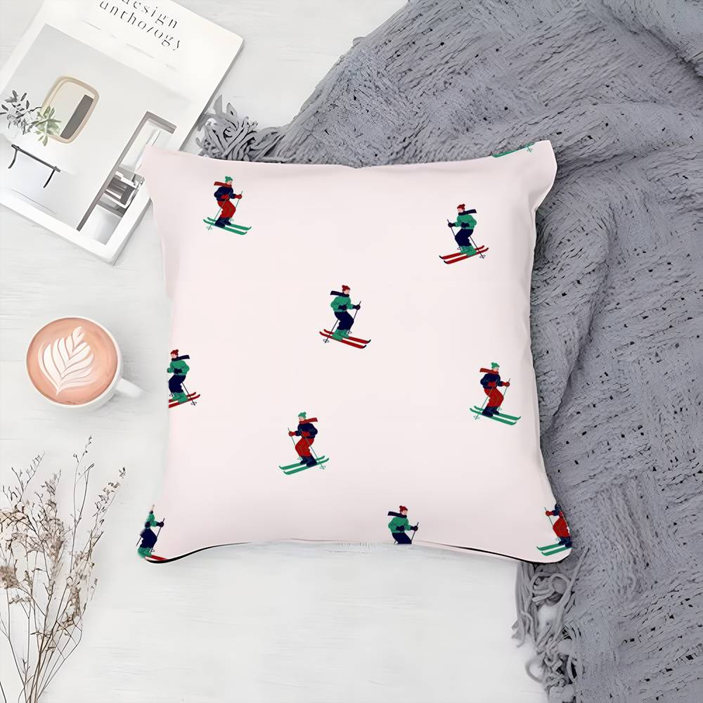Ski Resort Prop Pillow Case Printing Pillowcase Living Room Sofa Cushion Cover Bedroom Room Decor