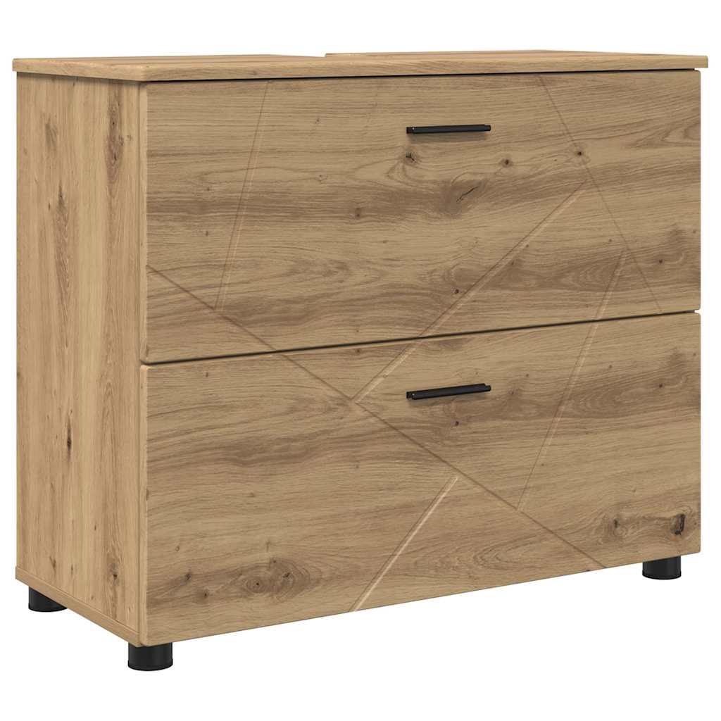 Bathroom Furniture Set 2 Pieces Artisan Oak 76.5 X 35 X 64 Cm