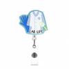 Cartoon Acrylic Badge Holder Retractable Badge Holder Retractable Badge Holder with Metal Clip for Nurse Doctor Student