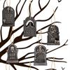 16pcs Mini Halloween Tombstone Pendant Scary Tombstone Corpse Hanging Tags  Ghost Festival