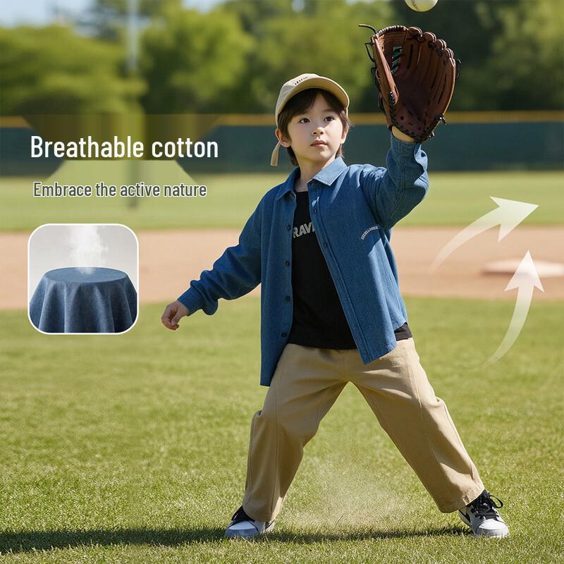 Boys' Long Sleeve Casual Denim Shirt