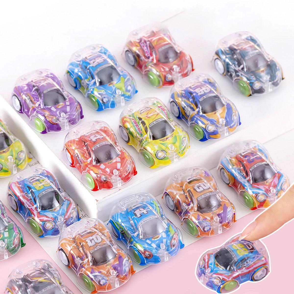 

15 шт., мини-прозрачный автомобиль с отступом, игрушки для детей, сувениры на день рождения, бесплатная доставка, пиньята, наполнитель, карнавальный класс, приз, подарочный набор