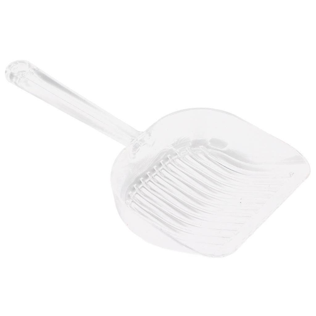 Cat Litter Scoop ABS 5mm Spacing Filtering Design Cat Poop Shovel with Ergonomic HandleTransparent Crystal Style
