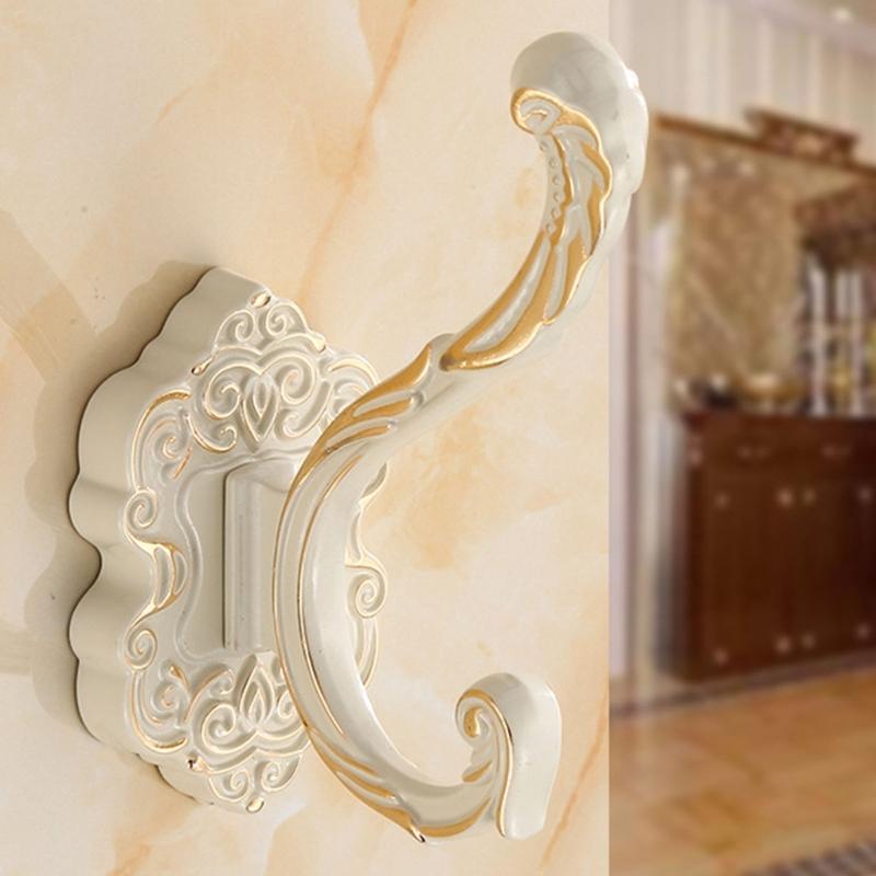 Nordic Styles Without Drilling Over Door Hook Alloy Rustproof Hanger for Coat Bags Towels Bathroom Storage