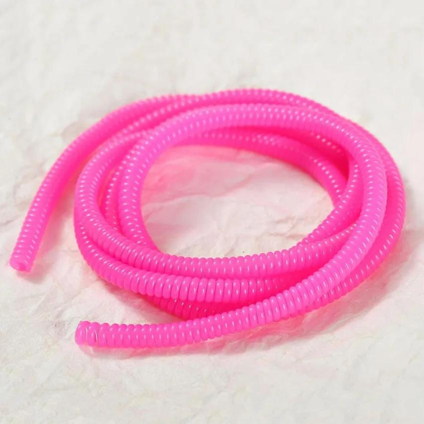 Color 60CM Solid Cable Hold Colorful TPU Spiral USB Charger Cable Cord Protector Wrap Cable Winder Home Organizer