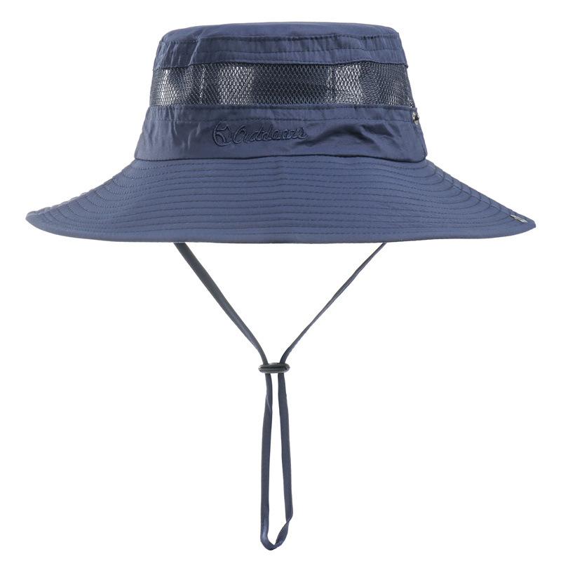 New solid color big edge bucket hat outdoor sunscreen breathable basin hat sun hat summer men's and women's sand hat
