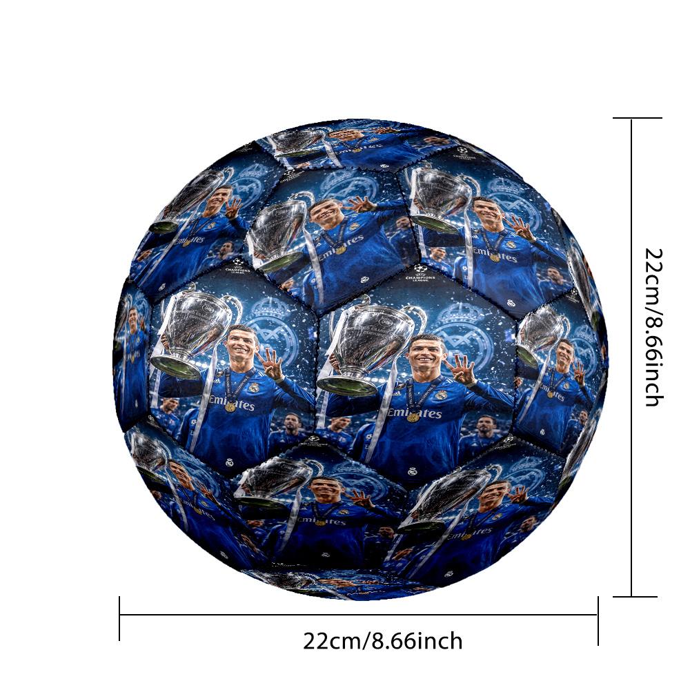 Ronaldo's Cristiano Ronaldo's Legacy Size 5 Soccer Football Machine Sewn Indoor/Outdoor Training and Matches Perfect Gift for Sports Enthusiasts