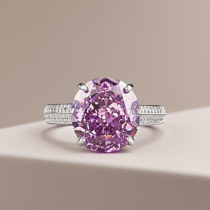 

Кольцо Hui Zhiyi из серебра S925 с бриллиантом высокой чистоты и камнем из сушеной розы Size 7