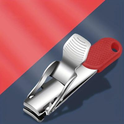 Stainless Steel Portable Folding Nail Clippers with Keychain - Convenient Pedicure Tool for On-the-Go Grooming