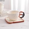 Alkali Water Biscuit Shaped Mug Ceramic Cup&saucer Dining Table Coffee Cup Tea Mugs Afternoon Tea Teacup Fruit Juice Container