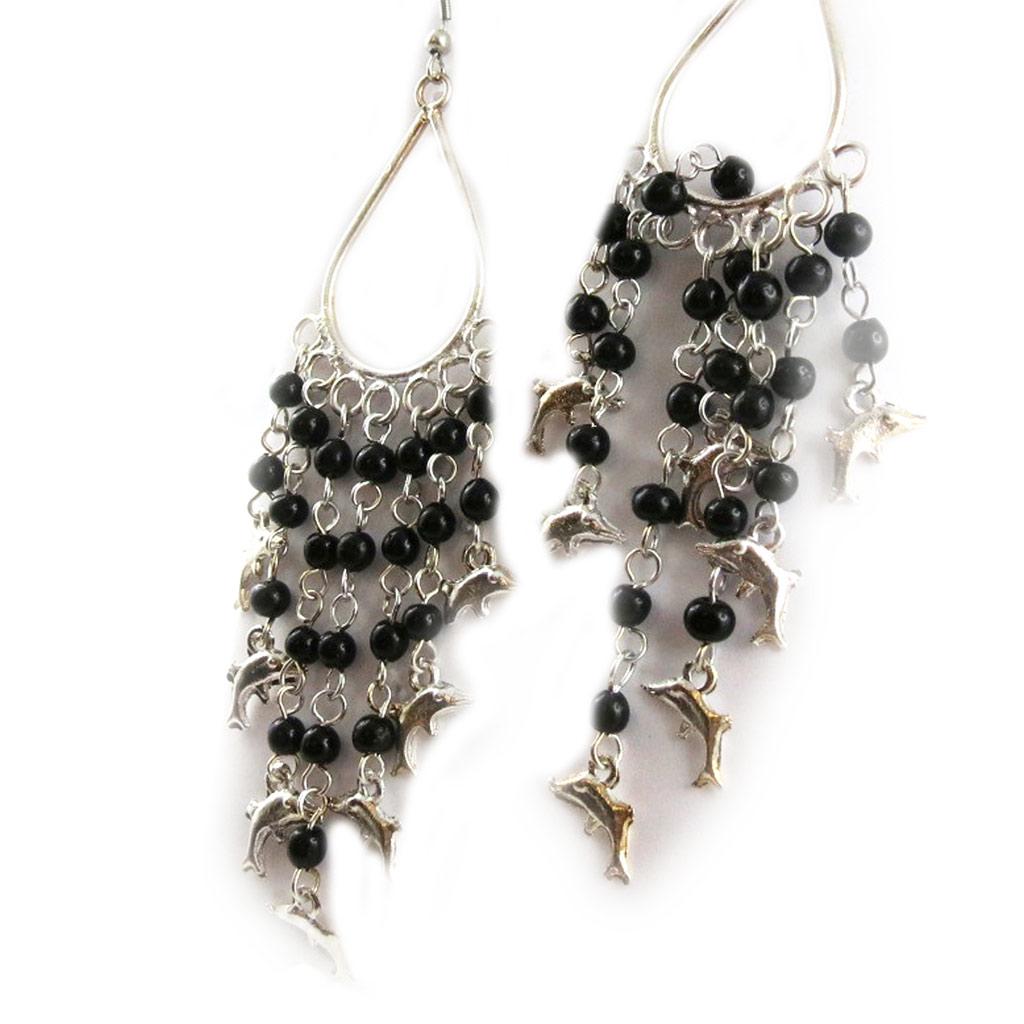Les Trésors De Lily [B8326] - Boucles 'Danse Indienne' Noir
