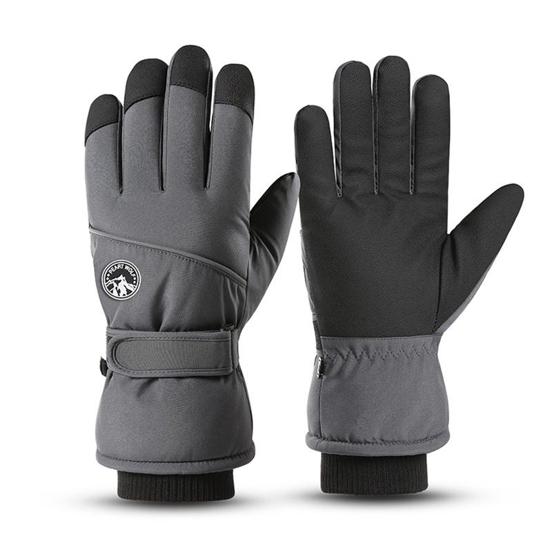 

Winter Touchscreen Fleece-Lined Windproof Waterproof Ski Gloves for Adults
