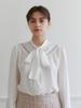 Naru River White Lace Tie Blouse