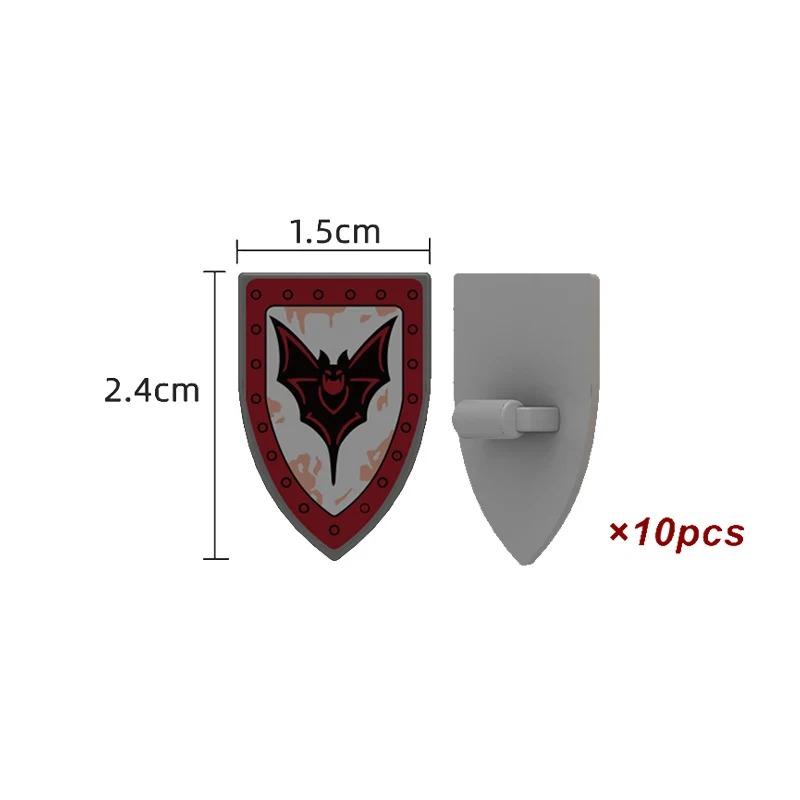 MOC Medieval Red Lion Black Eagle Castle Soldier Knight Horse Mount Building Block Military Figure Vest Armor Flag Toy Gift B036