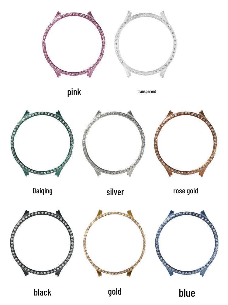 Samsung Galaxy Watch 5/4 Single Row Diamond Hollowed-Out Protective Case