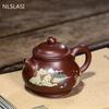Yixing Boutique čajová konvička Bahenní malovaná krajina Purpurová hliněná čajová konvice Surová ruda Kosmetická konvice Čínský čajový obřad na míru 190 ml