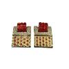Vintage Antique Square Gold Full Zirconia Earrings European Niche Design Geometric Retro