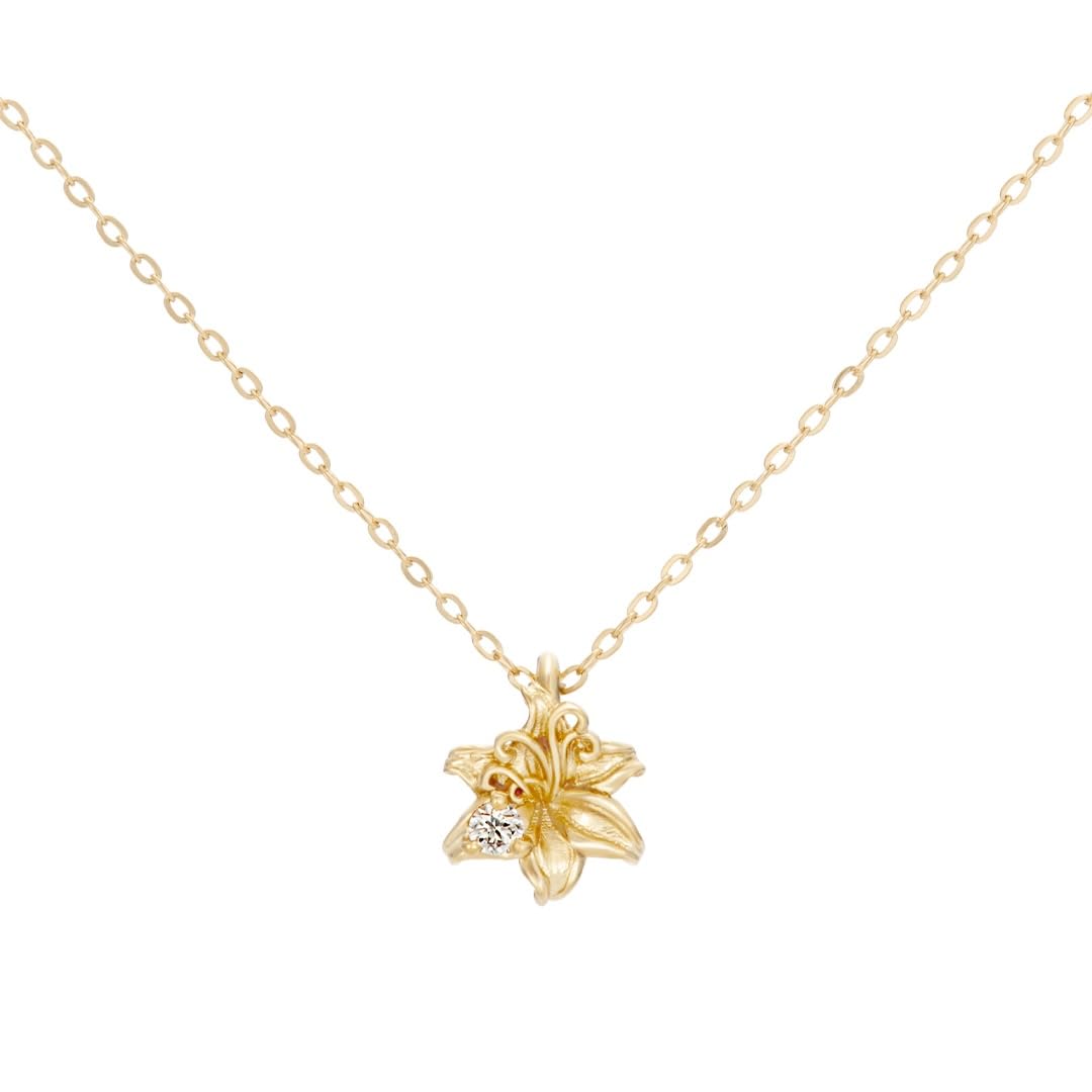 

Disney Rapunzel Necklace Blooming Tales K18 Yellow Gold Womens Accessory Jewelry