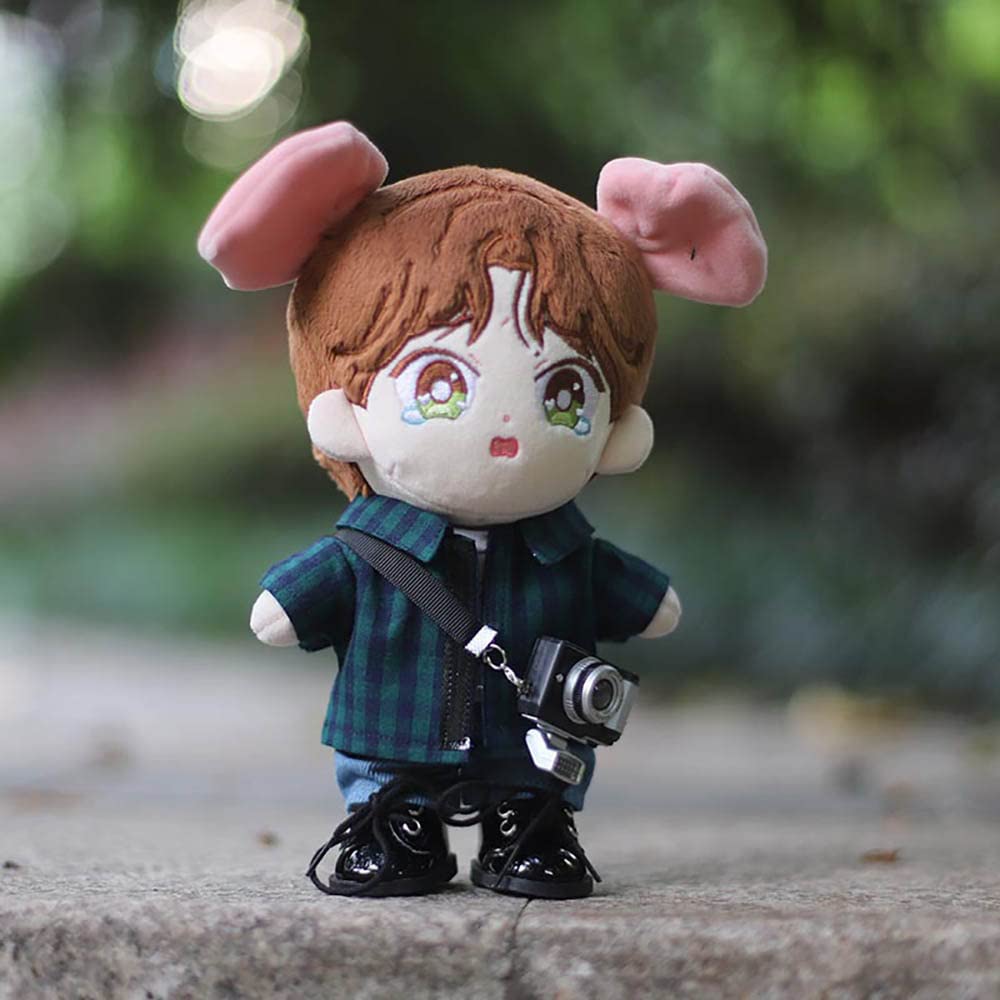 Niannyyhouse 20cm Doll Clothes Stuffed Animal Shirt Striped Shirt Cotton Doll Clothes Dress Up (t-4)