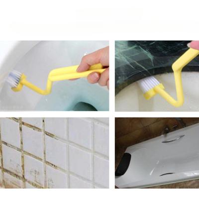 Cleaning Brush V-shaped S-shaped Inner Corner Brush Bent Handle Sanitary Brush